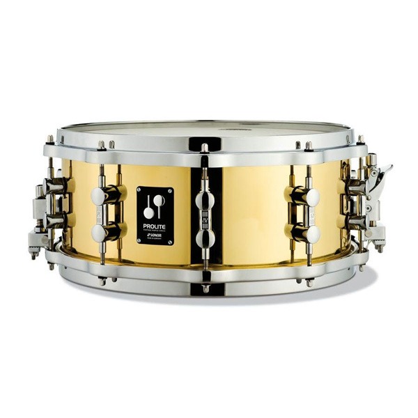 Sonor소노 14인치 프로라이트 시리즈 브라스 도금 스네어 드럼 PL 1406 SDBD 15811001 Sonor ProLite Series Brass Plated Snare Drum